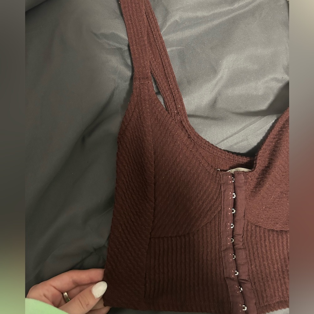 maroon corset top